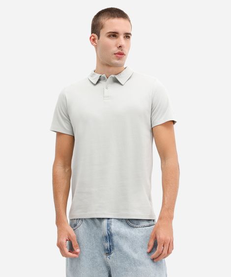 polo comfort masculina de algodão manga curta verde