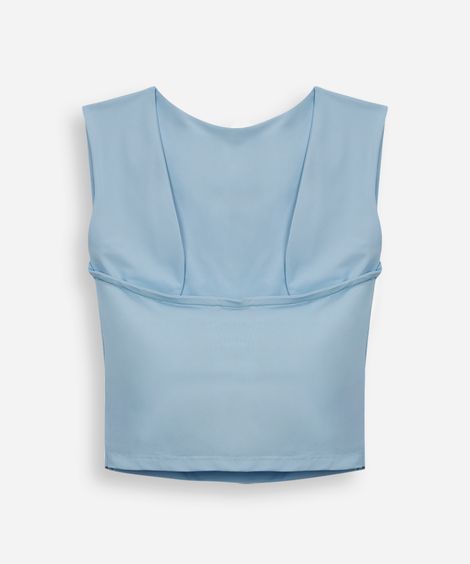 blusa juvenil de poliamida azul