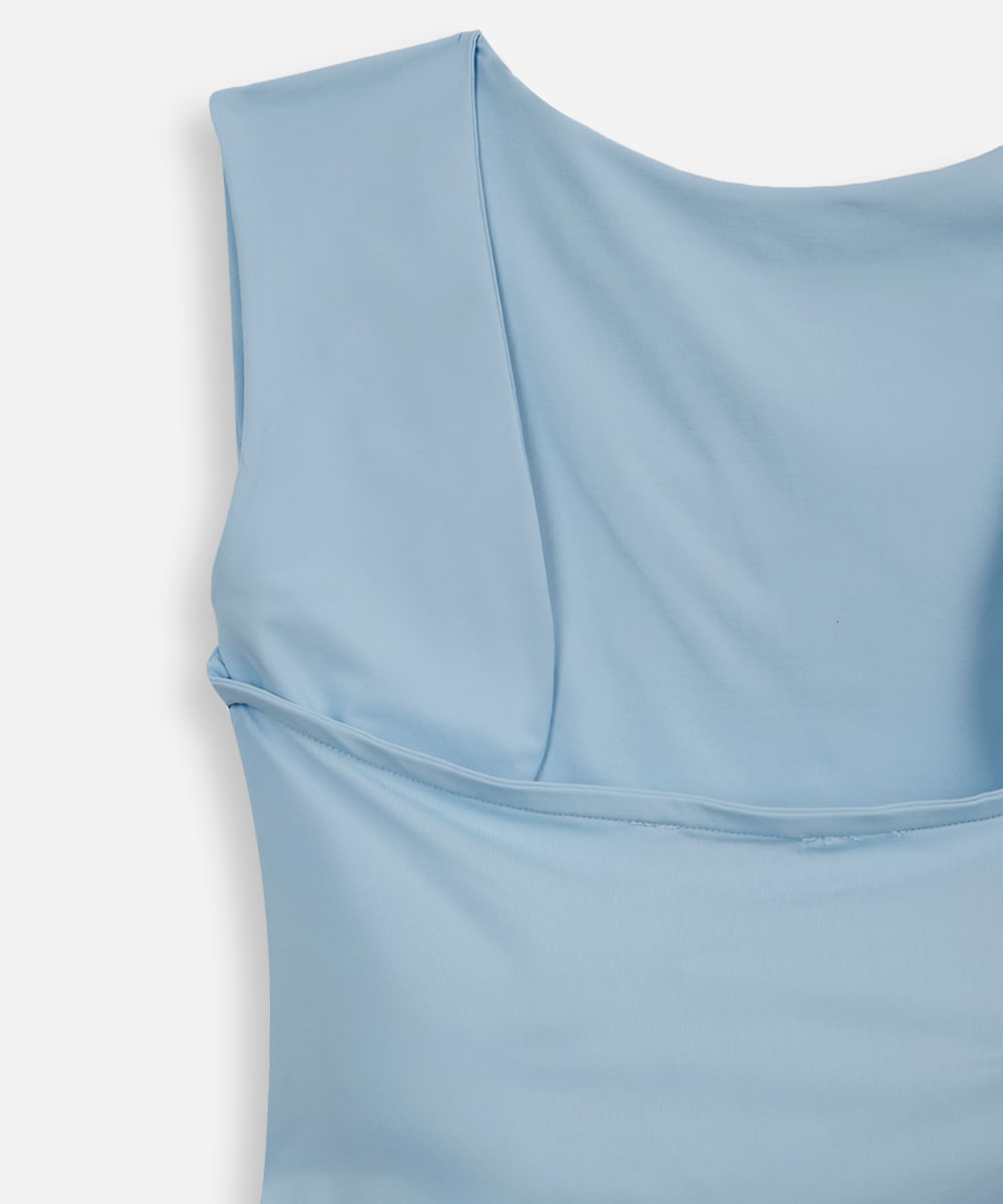 blusa juvenil de poliamida azul