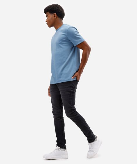 calça super skinny masculina jeans preta