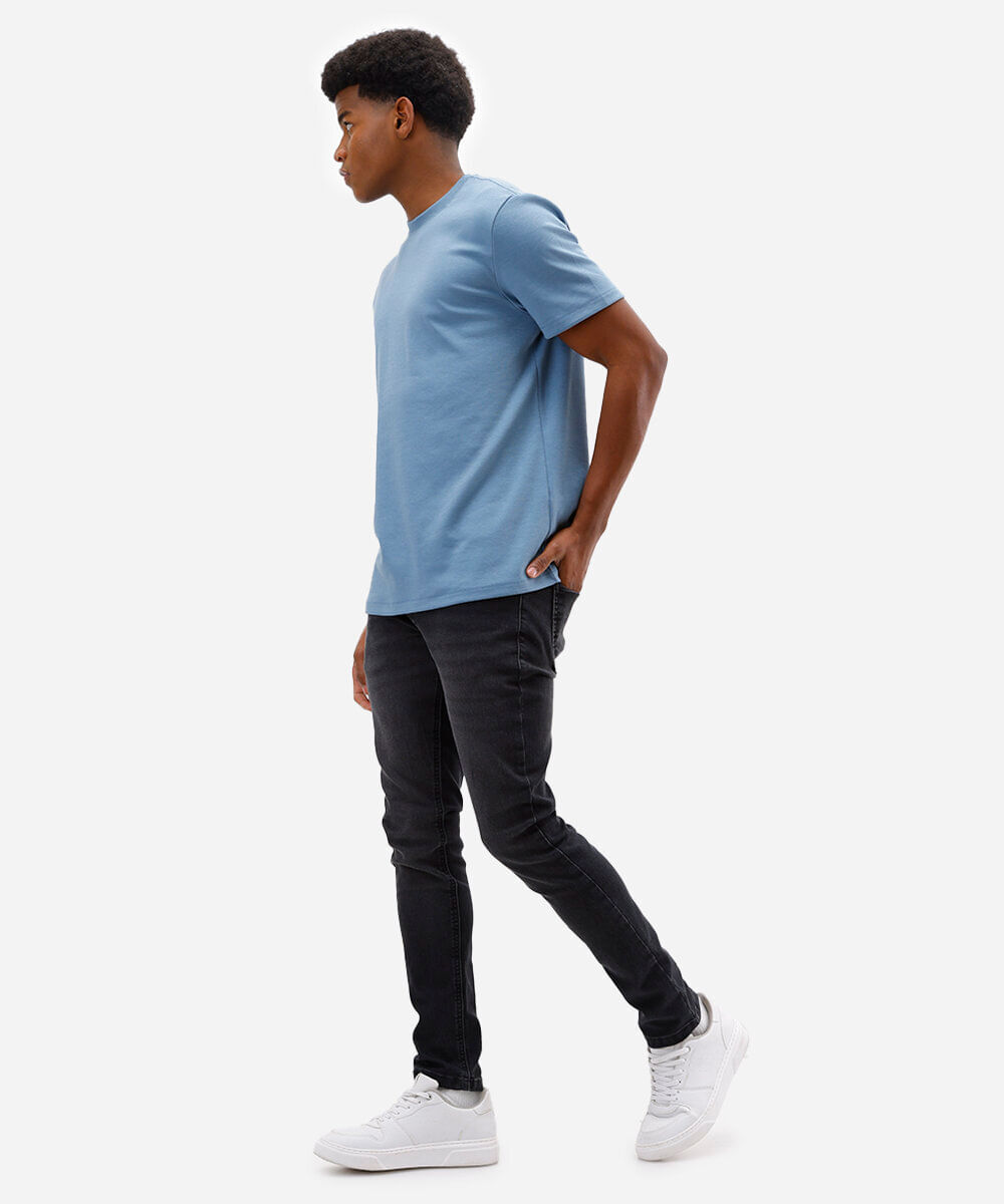 calça super skinny masculina jeans preta