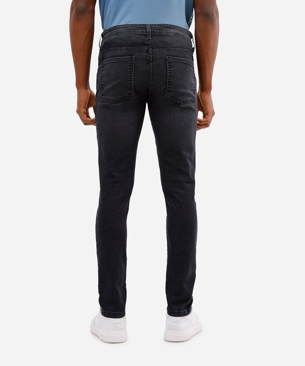 calça super skinny masculina jeans preta