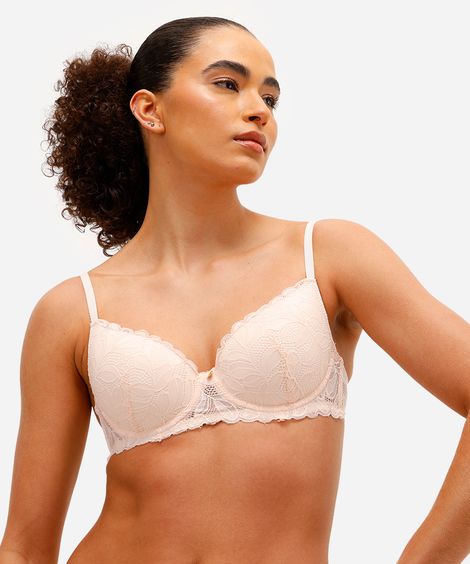 kit 2 sutiãs base com renda floral colorido