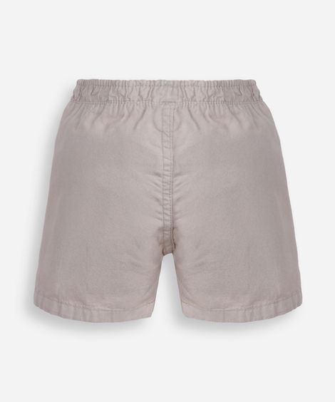 bermuda infantil sarja stone bege