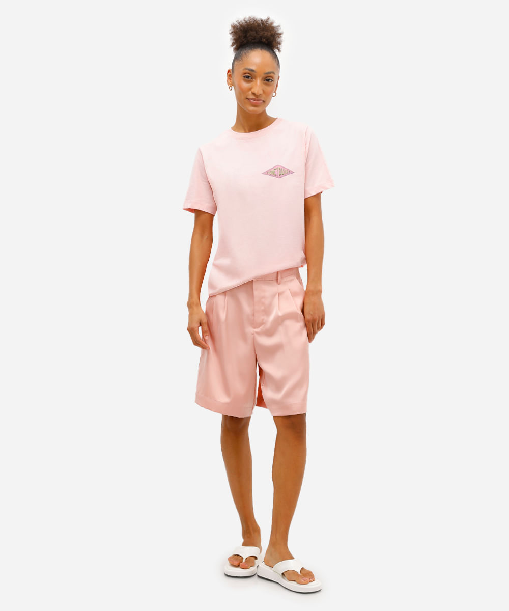 camiseta feminina de algodão harry potter rosa
