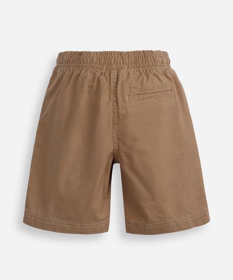 bermuda infantil sarja bege