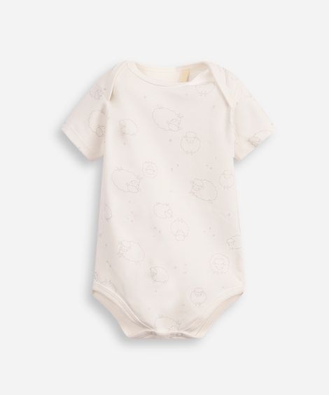 body baby manga curta ovelhinha off white