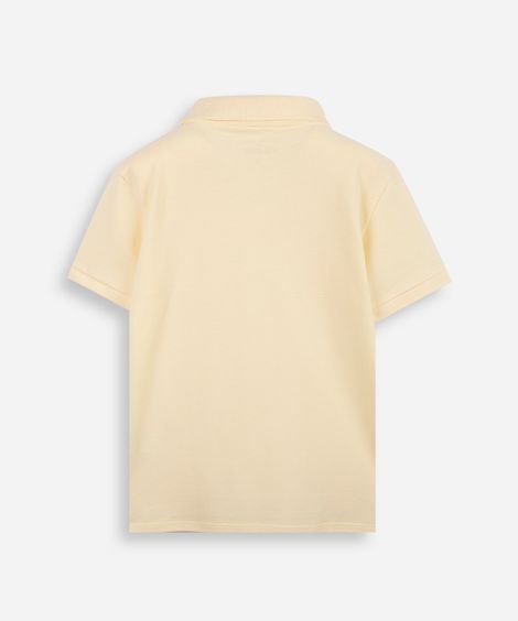 polo de algodão infantil âncora amarela