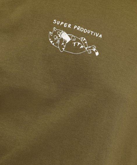 camiseta de algodão manga curta super produtiva verde