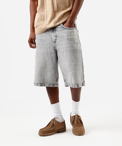 bermuda skater masculina jeans - grey jeans