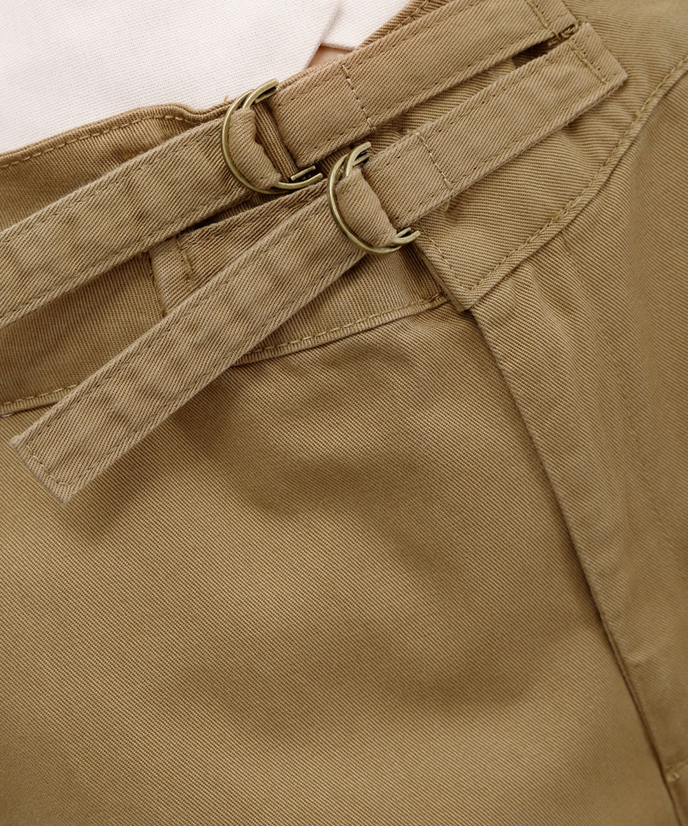 calça wide leg feminina de sarja  bege
