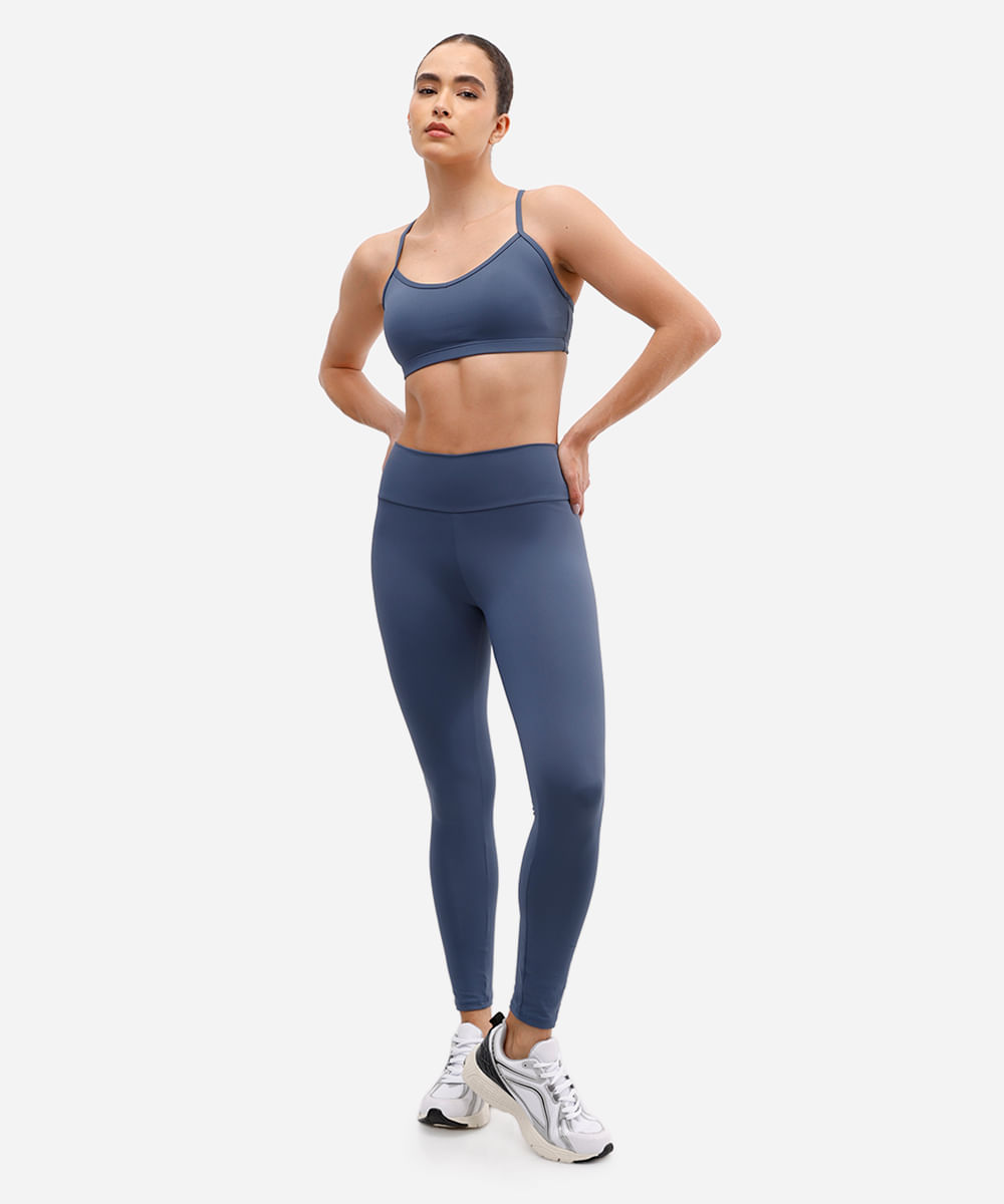 calça legging feminina esportiva ace azul