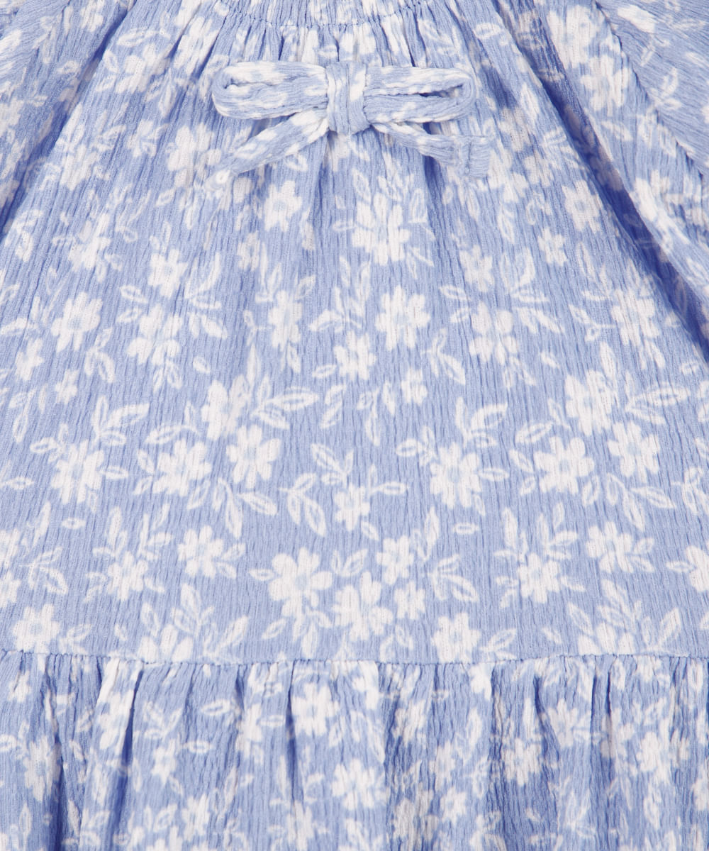 vestido infantil 3 marias liberty azul