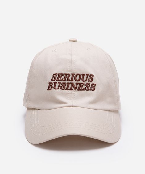 boné aba curva de sarja serious business bege
