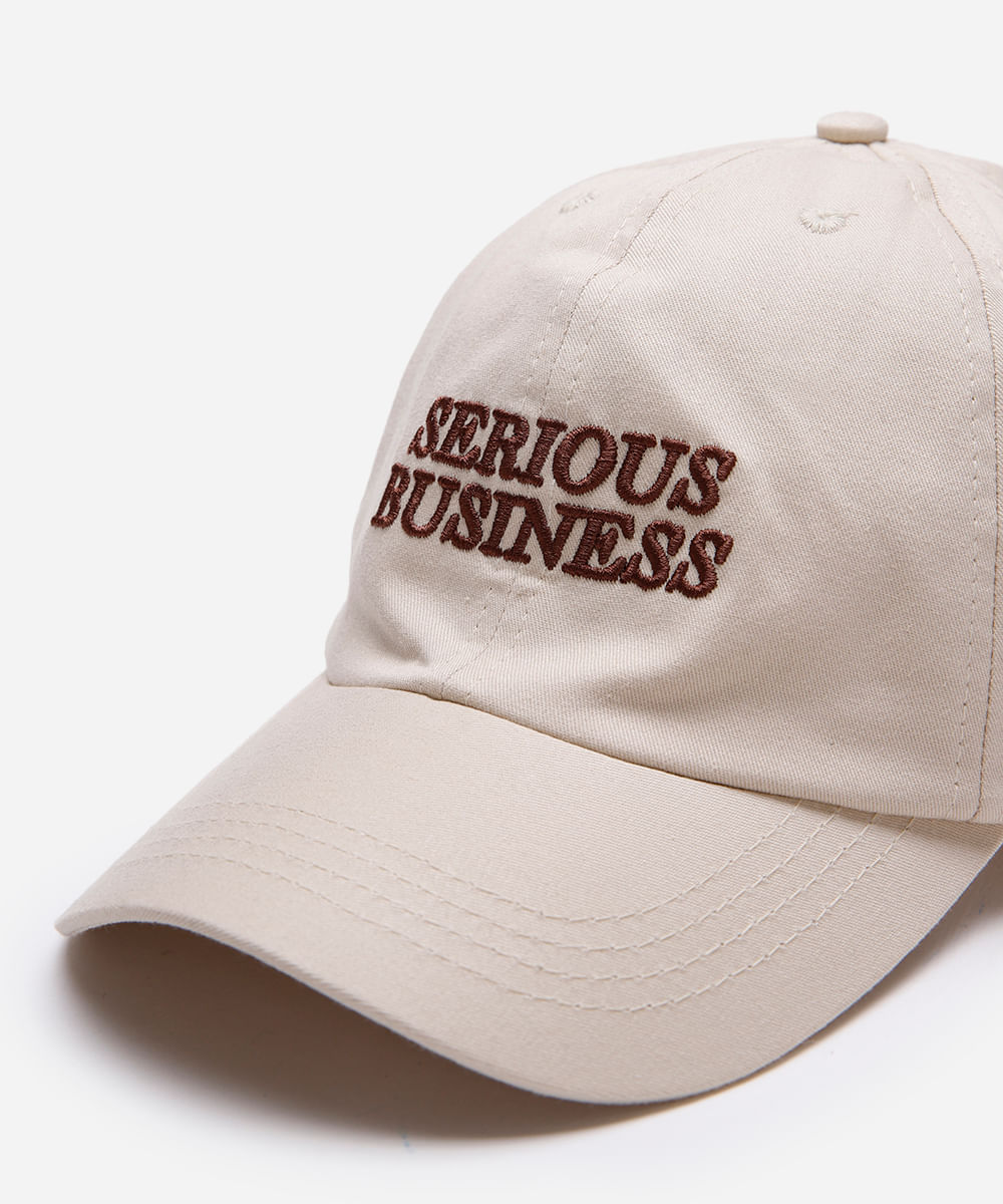 boné aba curva de sarja serious business bege