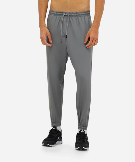 calça jogger masculina esportiva com bolsos cinza