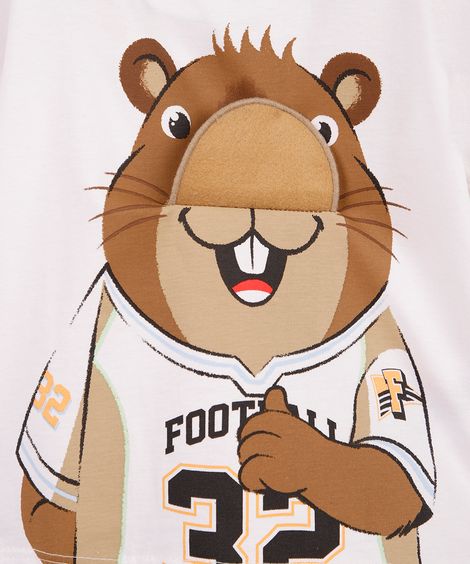 camiseta infantil capivara interativa college off white
