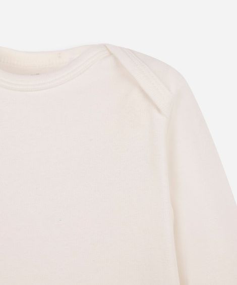 conjunto body e calça infantil algodão essencial off white