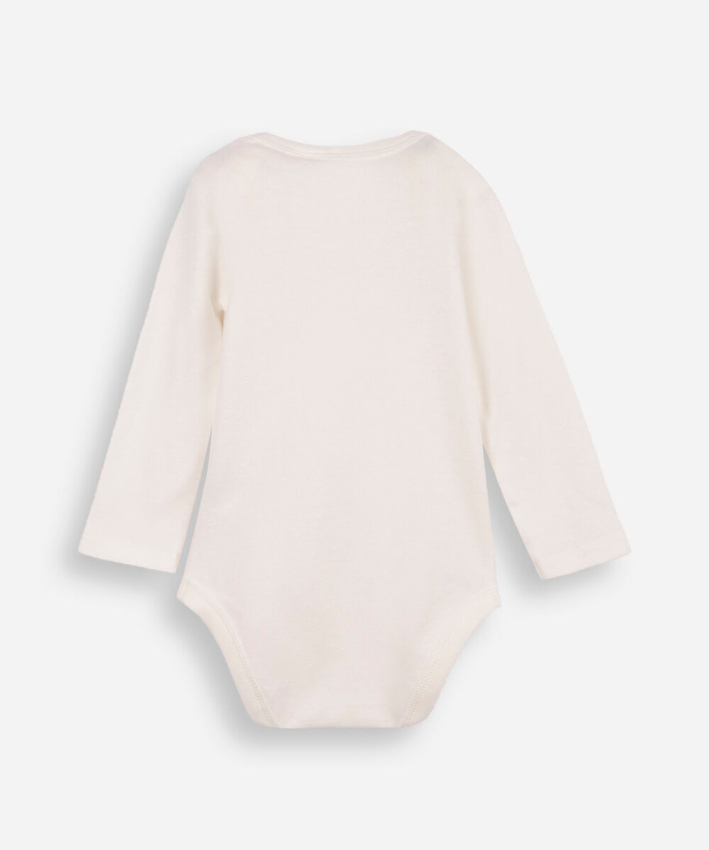 conjunto body e calça infantil algodão essencial off white