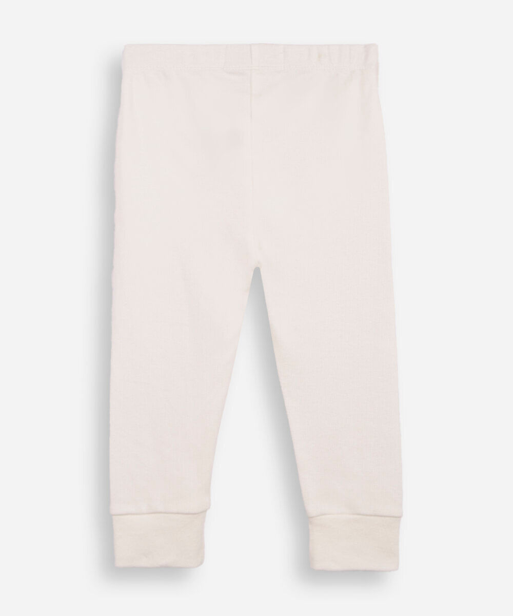 conjunto body e calça infantil algodão essencial off white