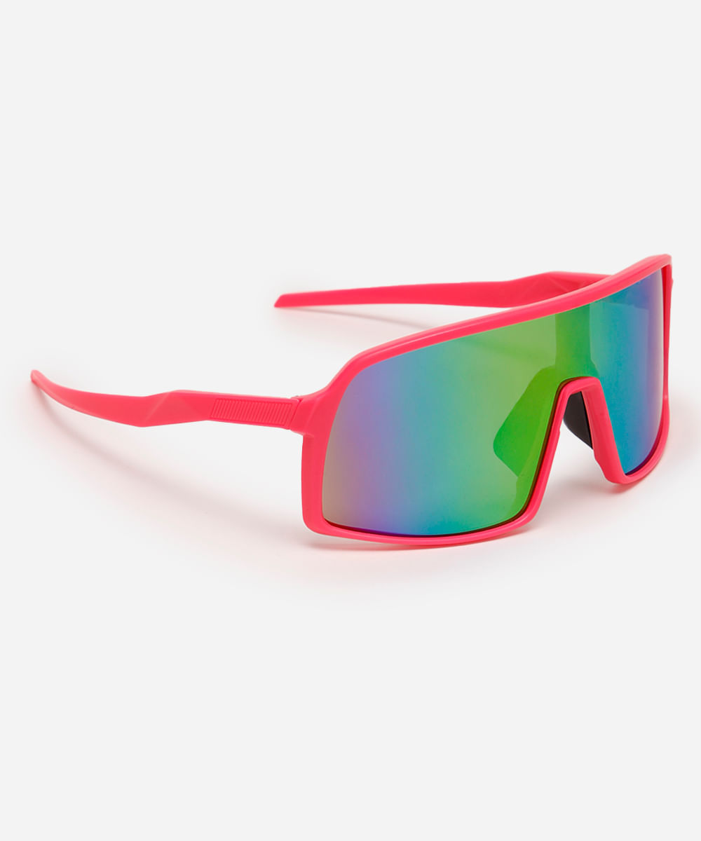 óculos de sol esportivo rosa