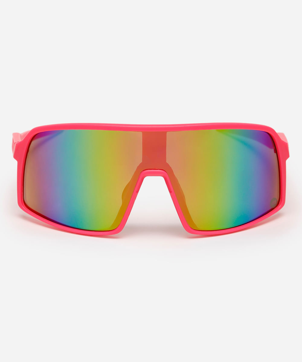 óculos de sol esportivo rosa