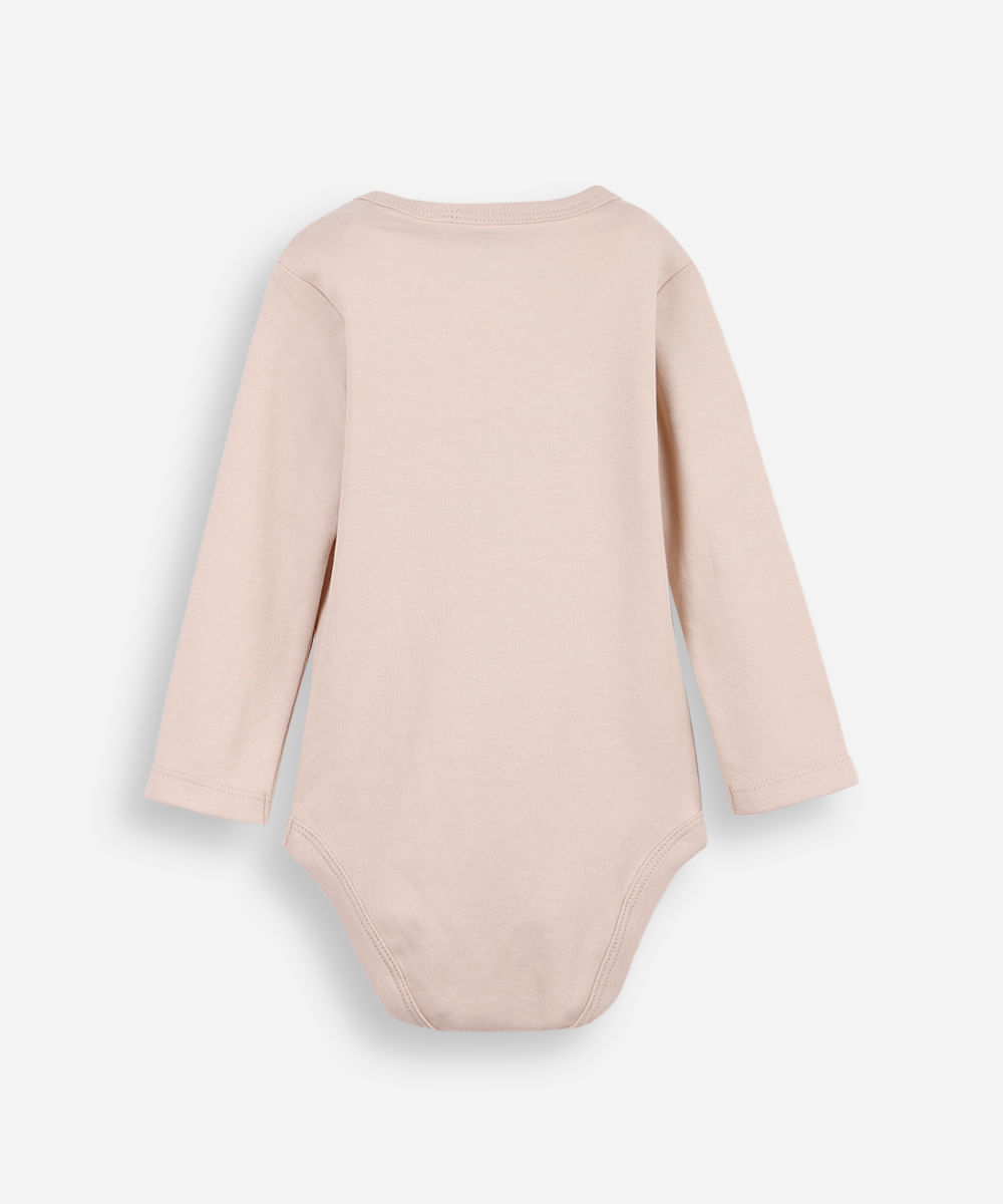 conjunto body e calça infantil algodão essencial bege