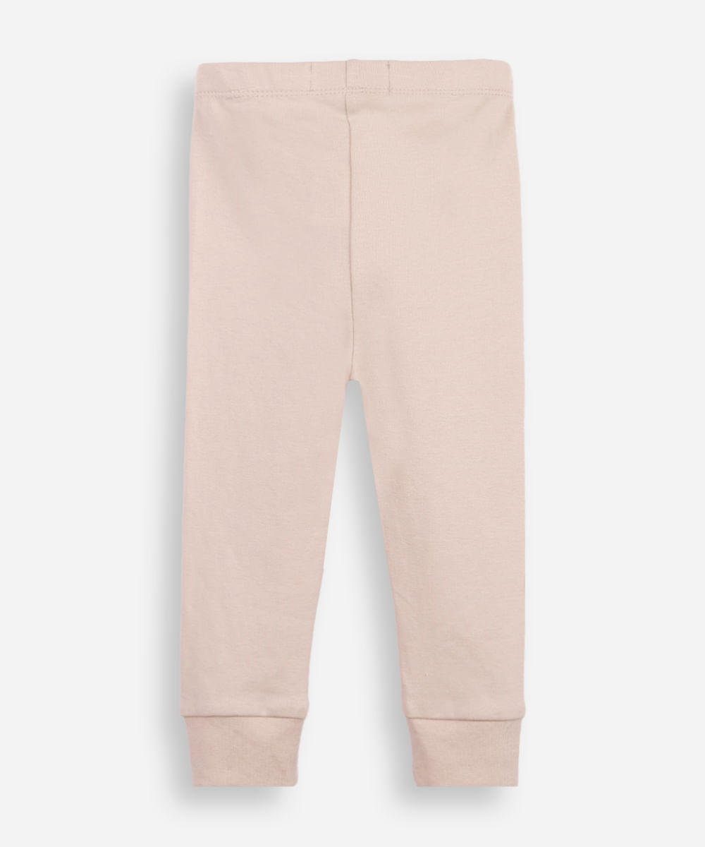 conjunto body e calça infantil algodão essencial bege