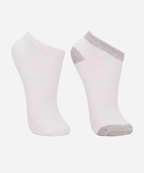 kit de 2 meias soquete infantil cinza