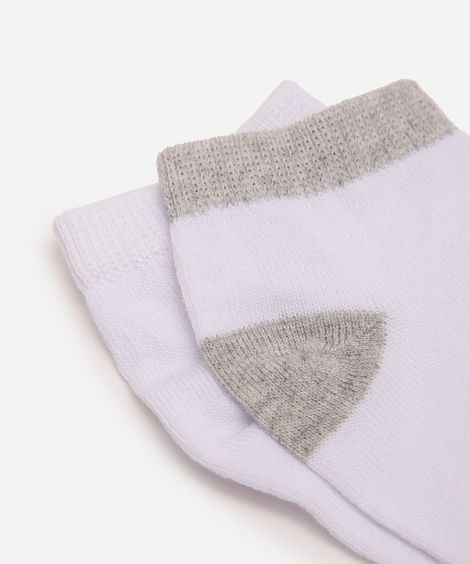 kit de 2 meias soquete infantil cinza