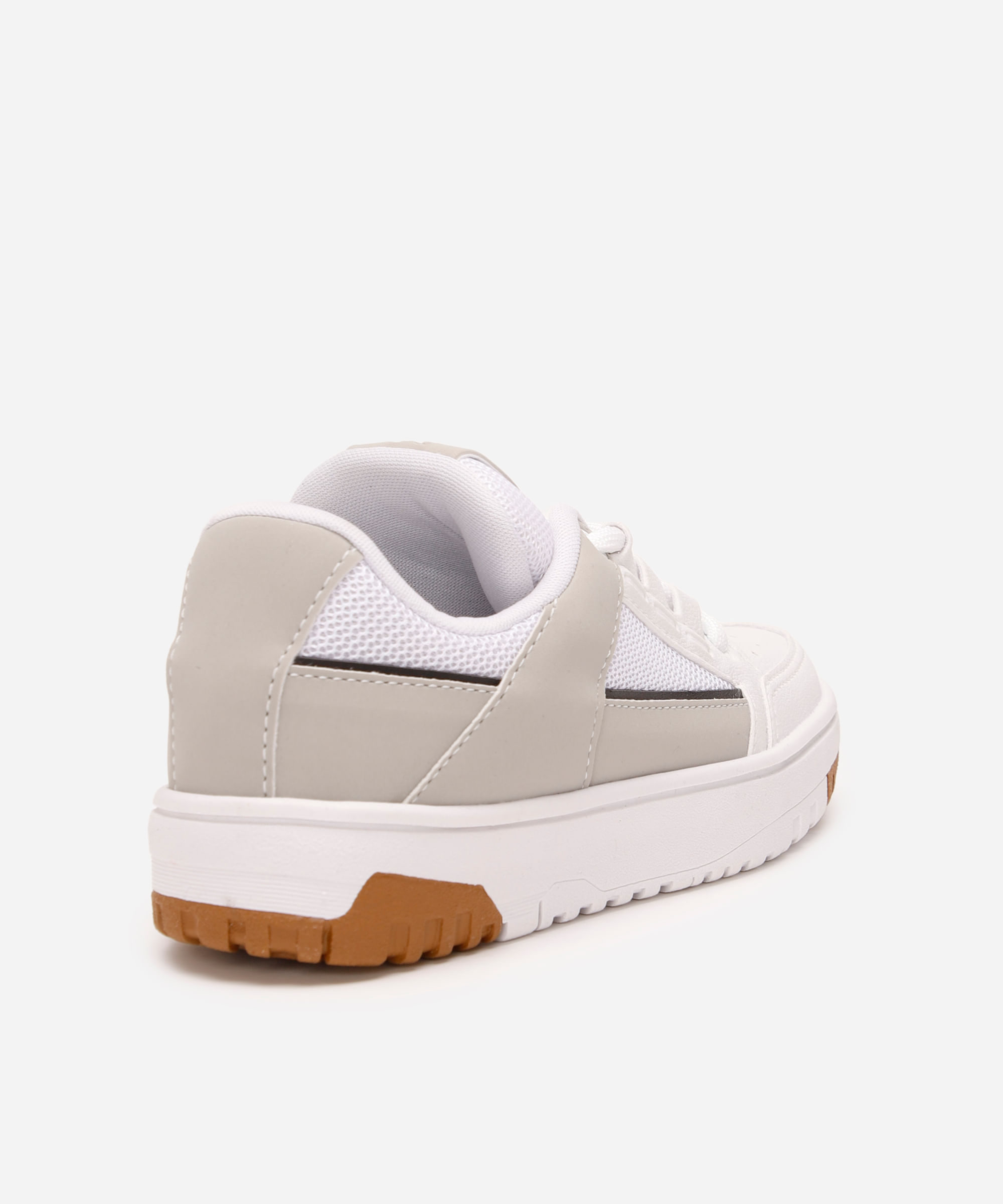 tênis casual infantil com recortes ollie branco
