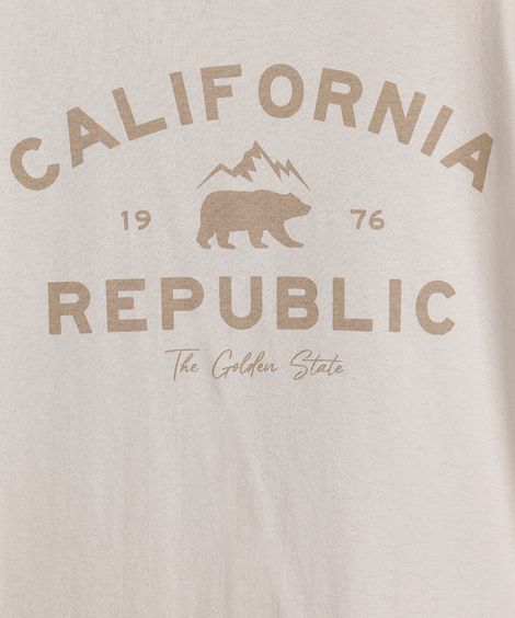 camiseta de algodão infantil califórnia bege