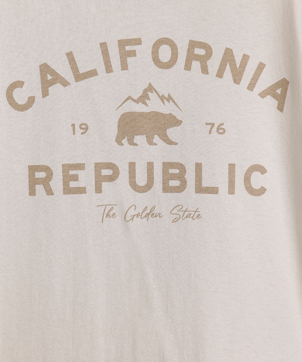 camiseta de algodão infantil califórnia bege