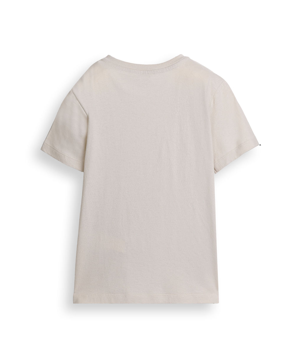 camiseta de algodão infantil califórnia bege