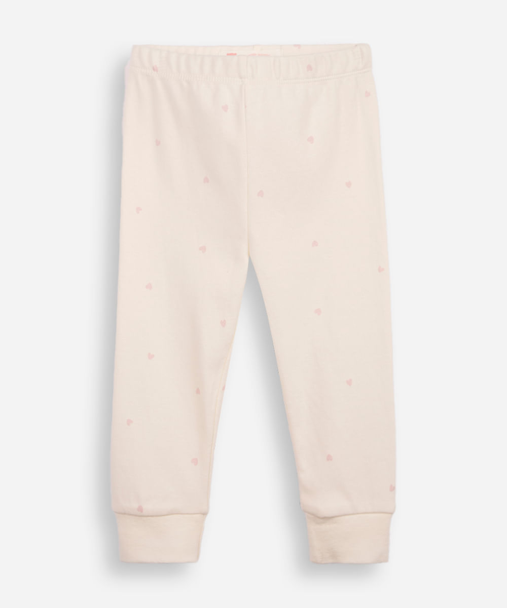 conjunto baby body e calça infantil algodão fun bege