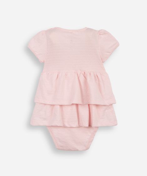 body saia infantil camadas liso rosa