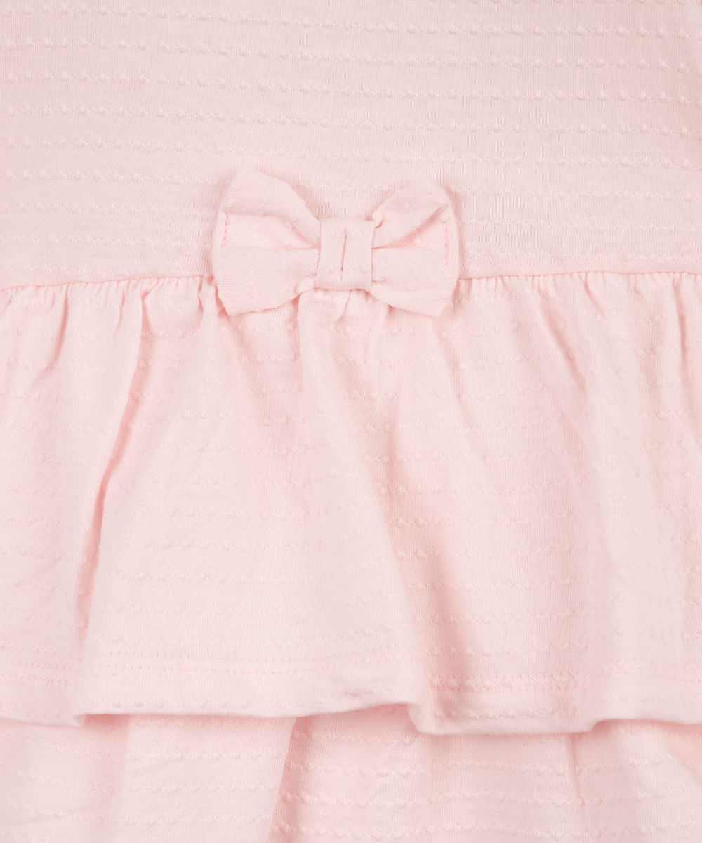 body saia infantil camadas liso rosa
