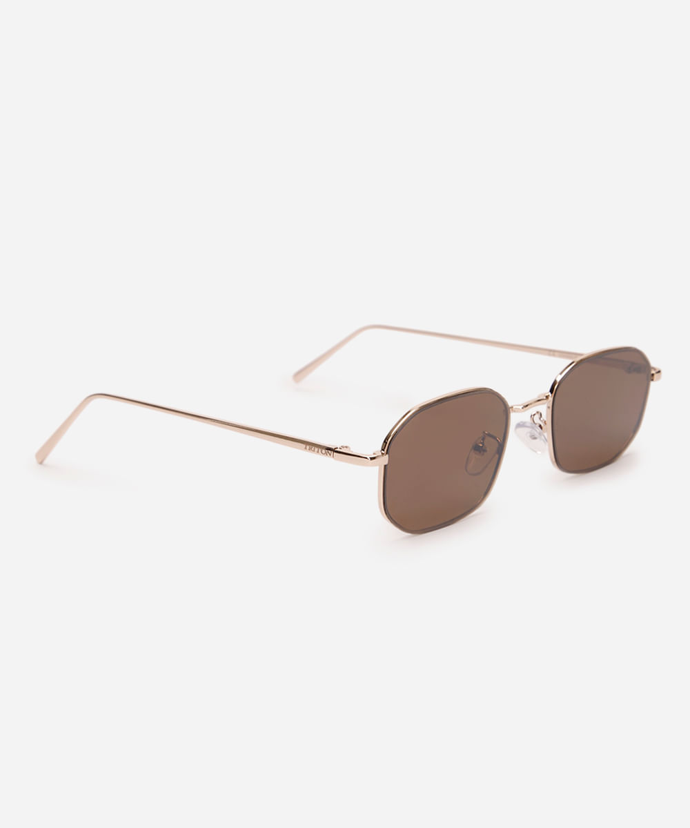óculos de sol quadrado triton unissex dourado