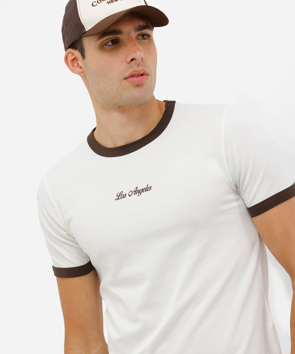 camiseta muscle masculina de algodão los angeles off white
