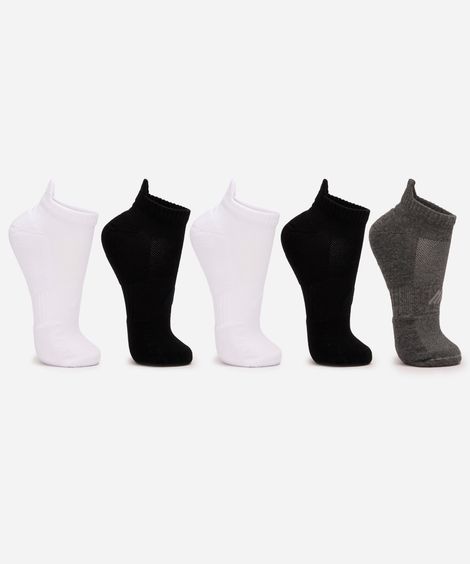 kit de 5 meias masculinas cano curto cea sports colorido