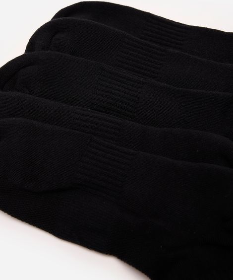 kit de 5 meias masculinas cano curto cea sports preto