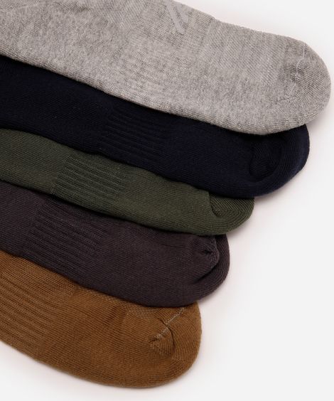 kit de 5 meias masculinas cano curto cea sports colorido