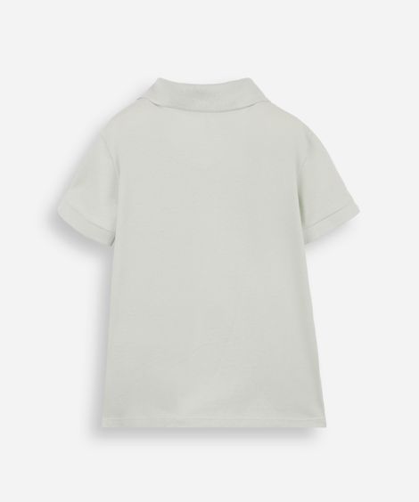 polo de algodão infantil âncora verde