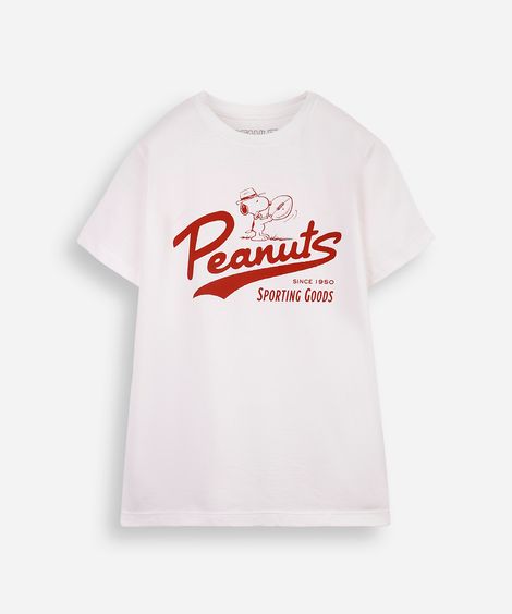 camiseta infantil snoopy sporting goods off white