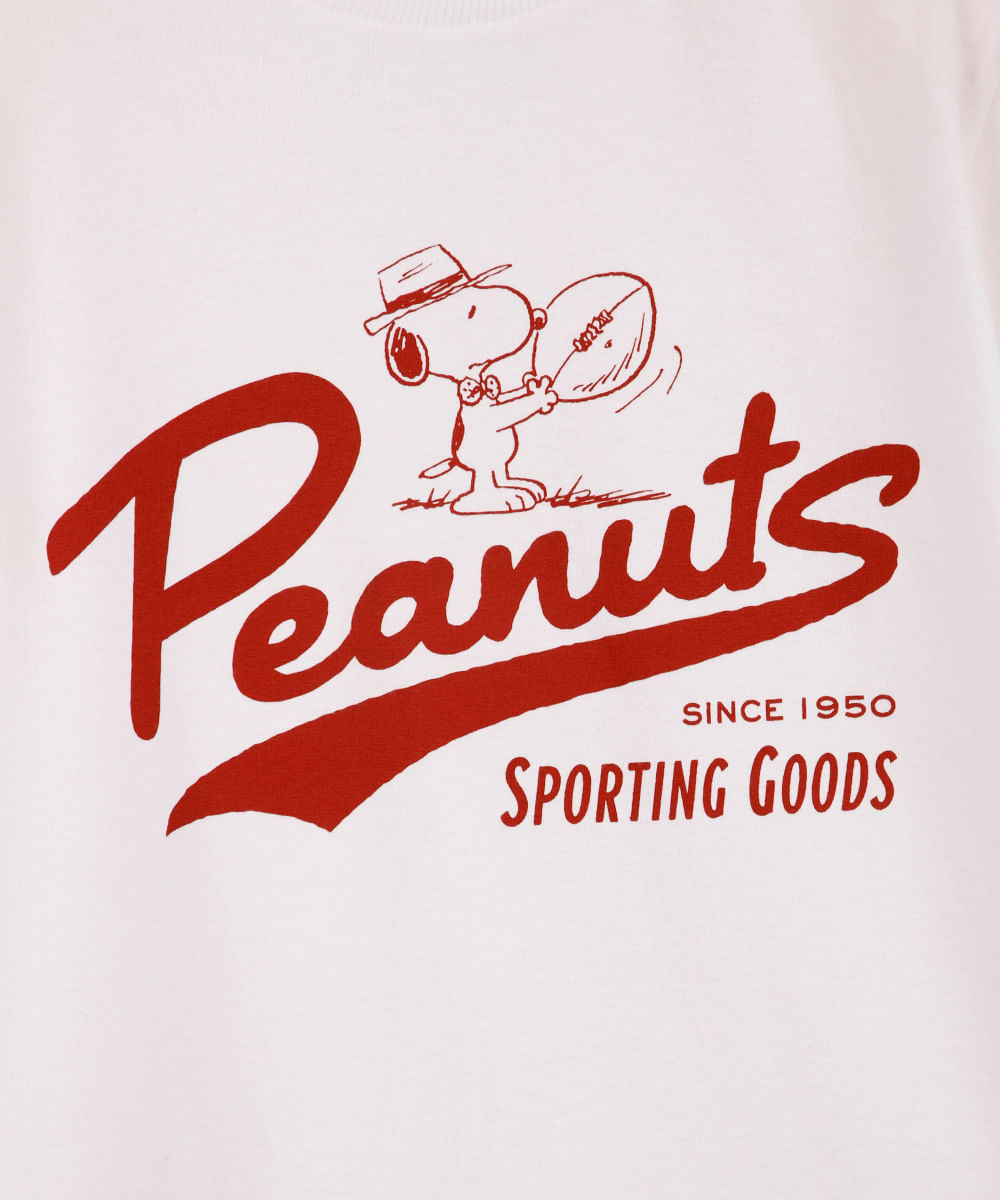 camiseta infantil snoopy sporting goods off white