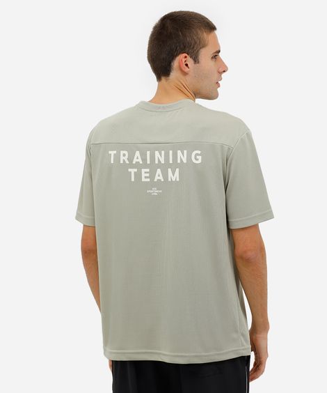 camiseta oversized masculina estampada verde