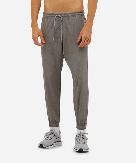 calça jogger masculina esportiva com bolsos cinza