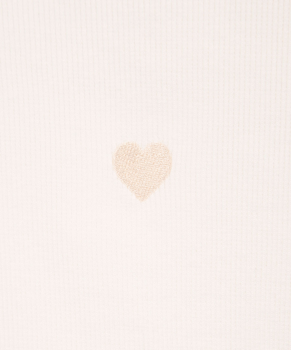 camiseta infantil ribana bordado off white