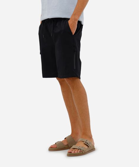 short masculino boardshort walk com bolso cargo preto
