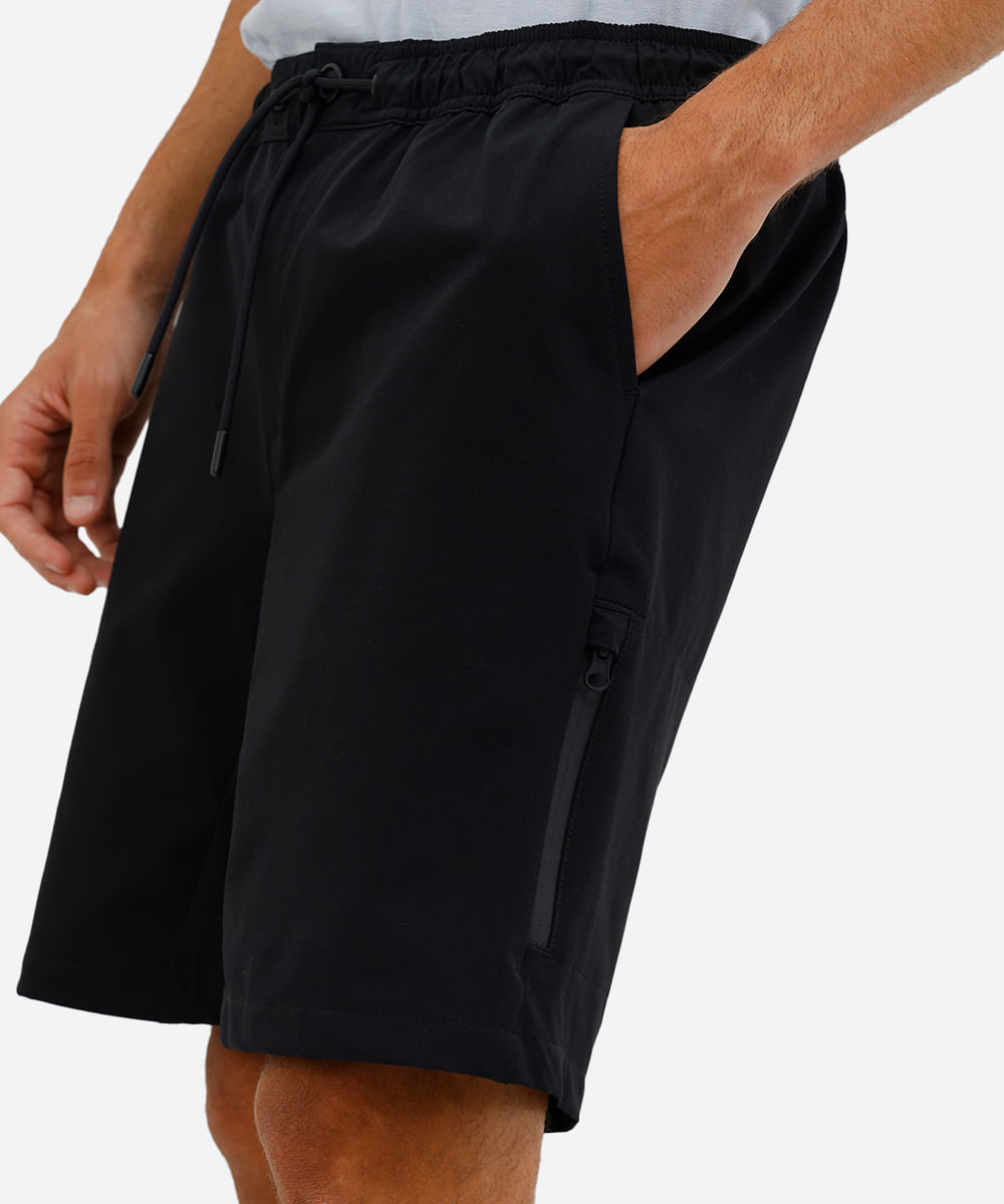 short masculino boardshort walk com bolso cargo preto